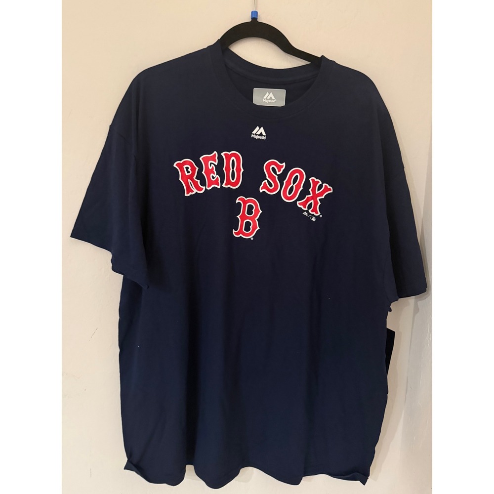 Men's Majestic Boston Red Sox MLB T-Shirt 2XL Blue T-shirt Size 2XL- NWT
